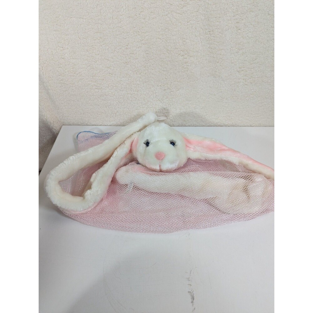 Vintage House Of Lloyd Plush Hammock‎ Bunny Pink Ears 1990 Toy Holder White